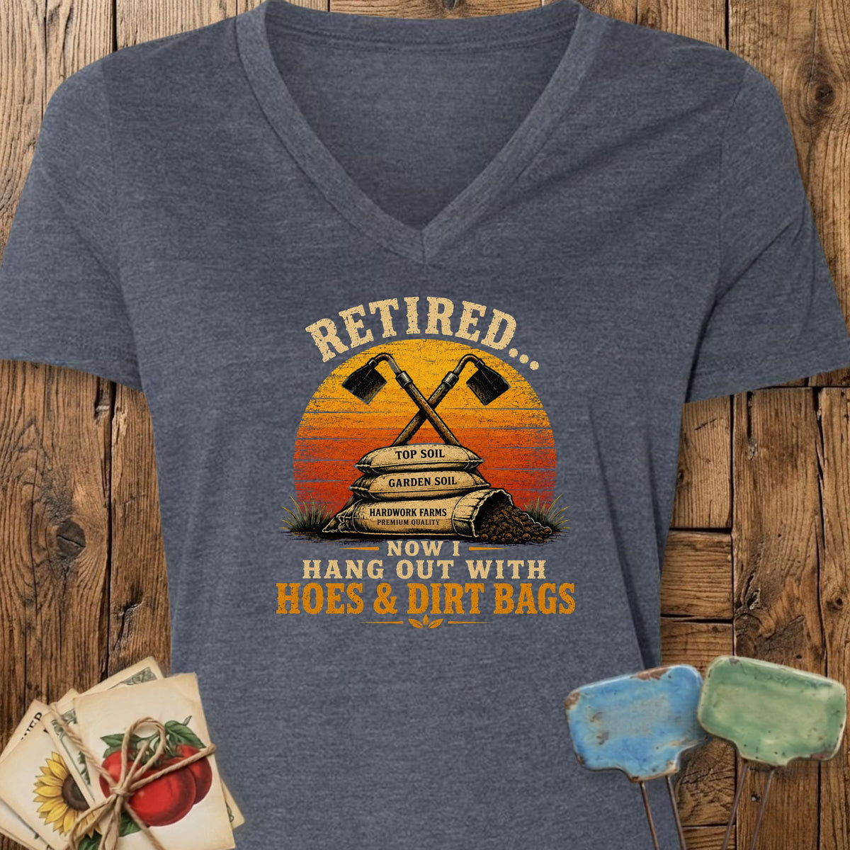Printify V-Neck Heather Navy / S Retired V-Neck