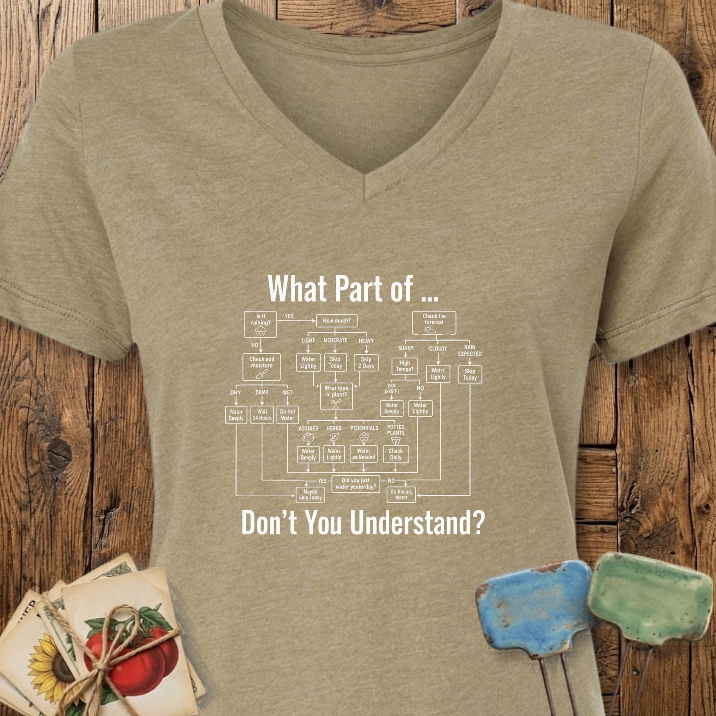 Printify V-Neck Heather Olive / S Do You Understand V-Neck