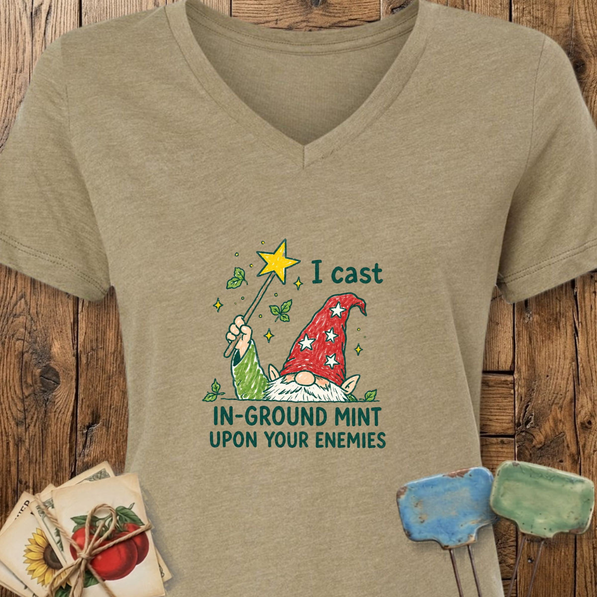 Printify V-Neck Heather Olive / S I Cast V-Neck