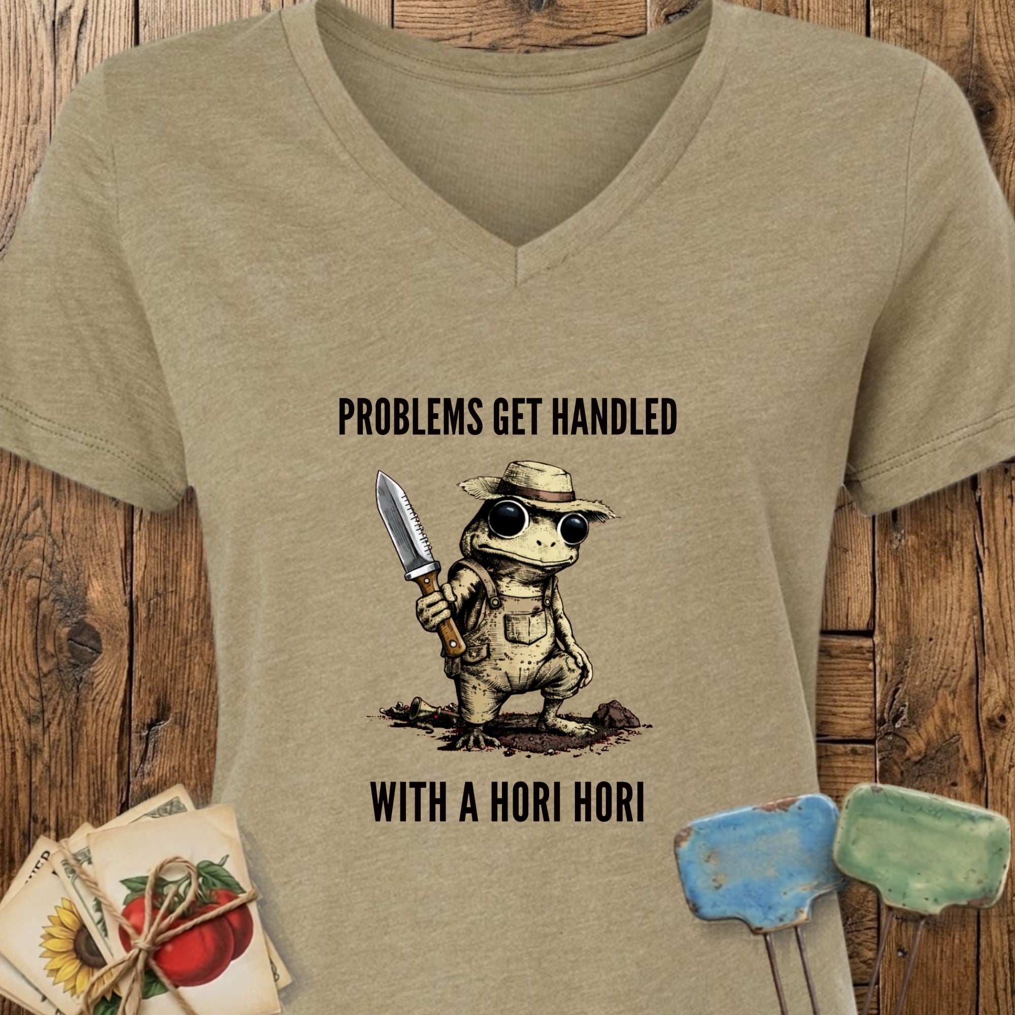 Problems Get Handled V-Neck – Botanical Wear