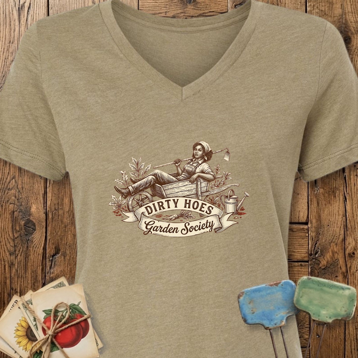 Printify V-Neck Heather Olive / S Wheelbarrow Royalty Melanin Edition V-Neck