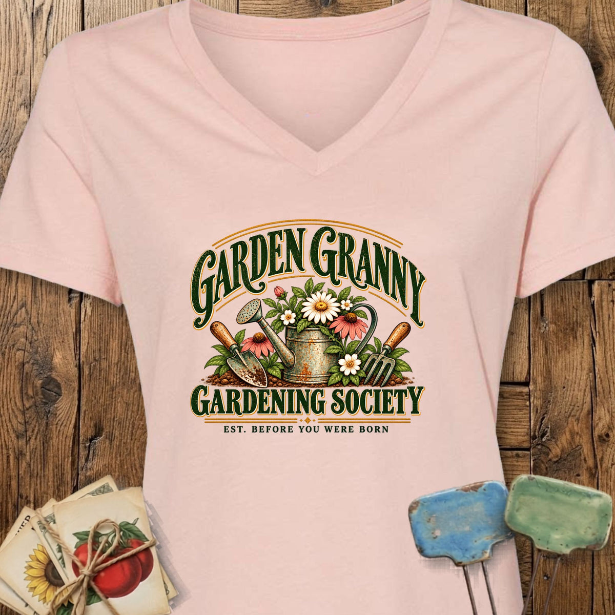 Printify V-Neck Heather Peach / S Granny Society V-Neck