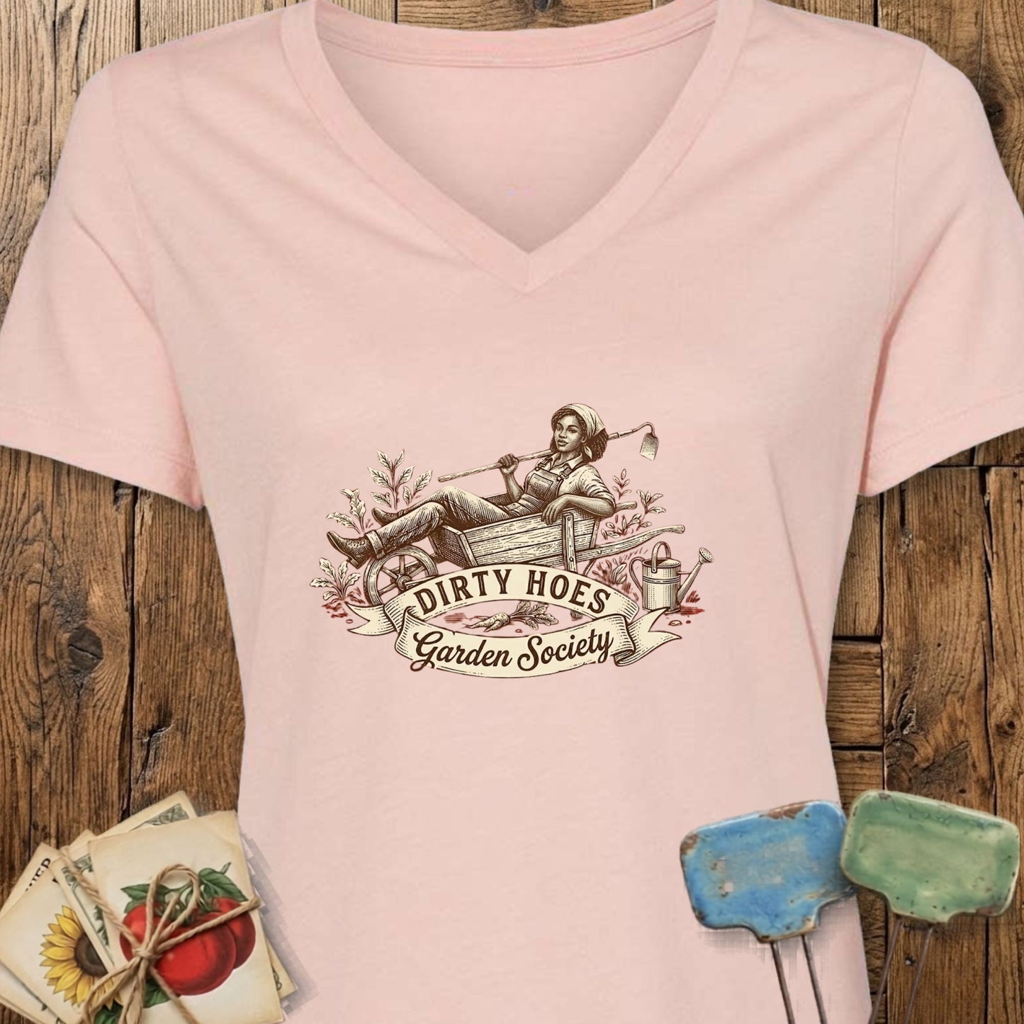 Printify V-Neck Heather Peach / S Wheelbarrow Royalty Melanin Edition V-Neck