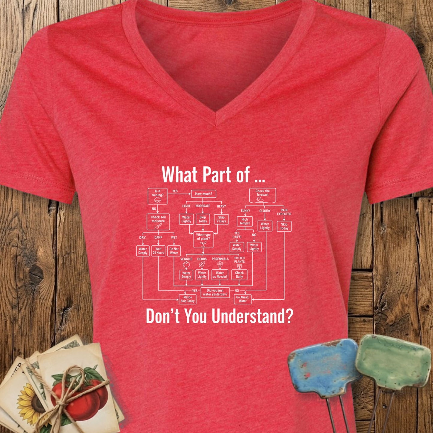 Printify V-Neck Heather Red / S Do You Understand V-Neck