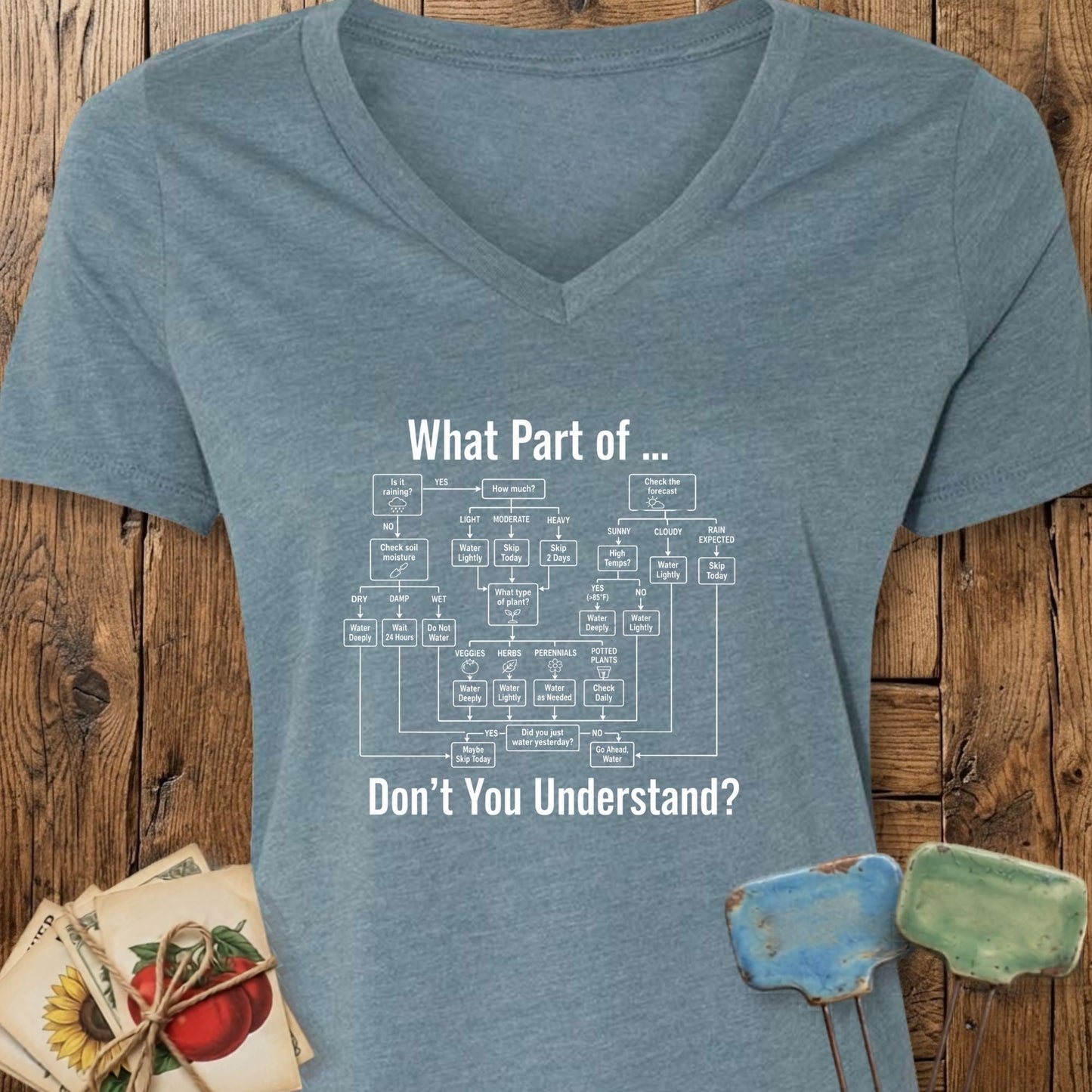 Printify V-Neck Heather Slate / S Do You Understand V-Neck