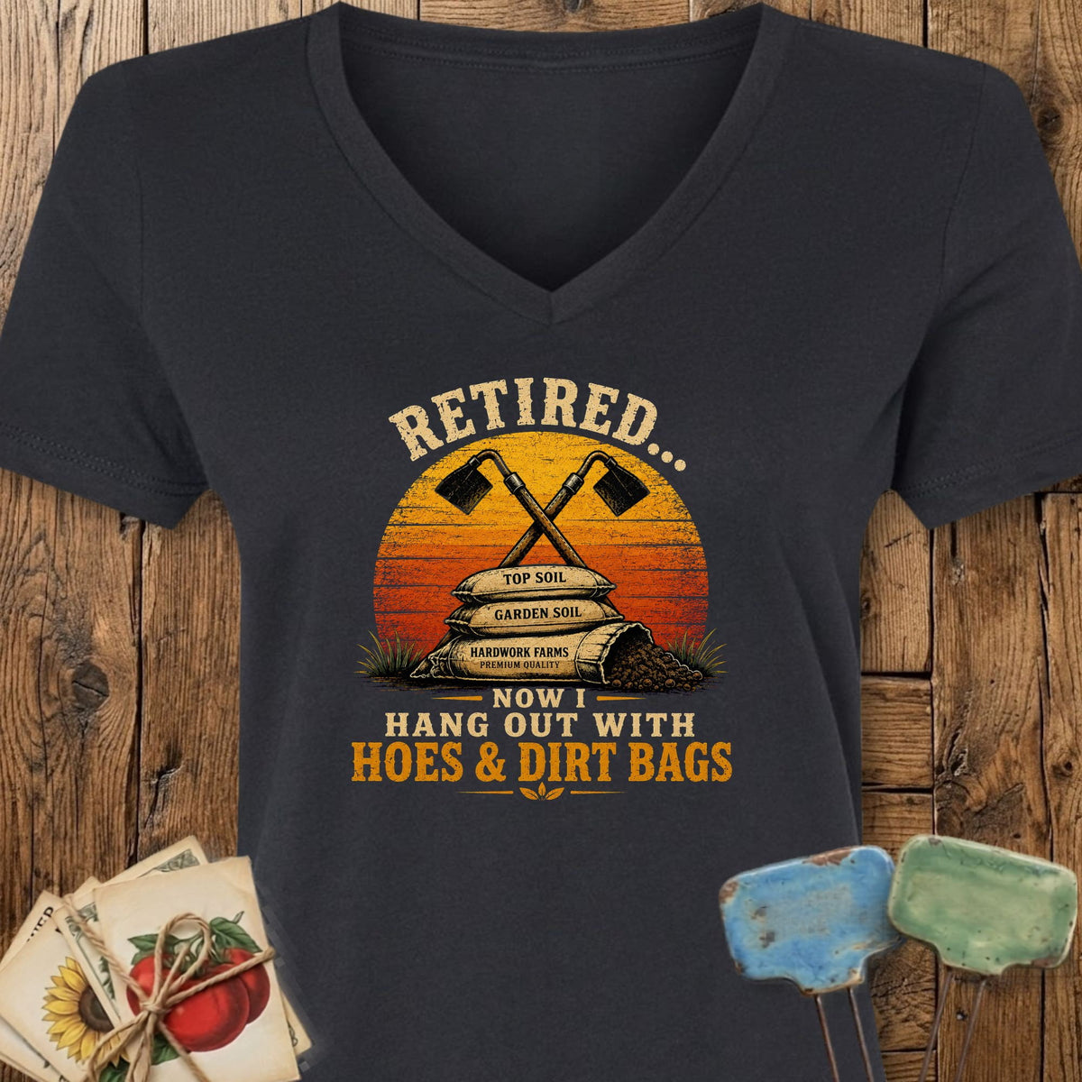 Printify V-Neck Solid Black Blend / S Retired V-Neck